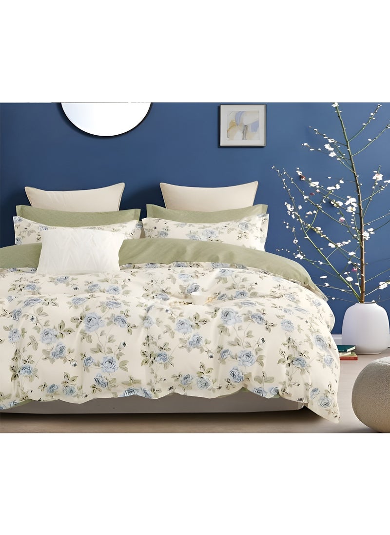 Hotel Duvet Cover Set 6 Pieces Cotton King Size Luxurious Bedding Set, Modern and Attractive Bedding Set with 1xFitted Sheet, 1xDuvet Cover, 4xPillow Cases