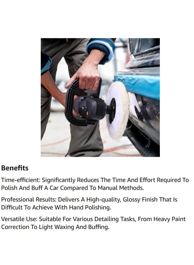 Electric Car polisher machine Buffing machine for home complete set with speed variable control 180mm