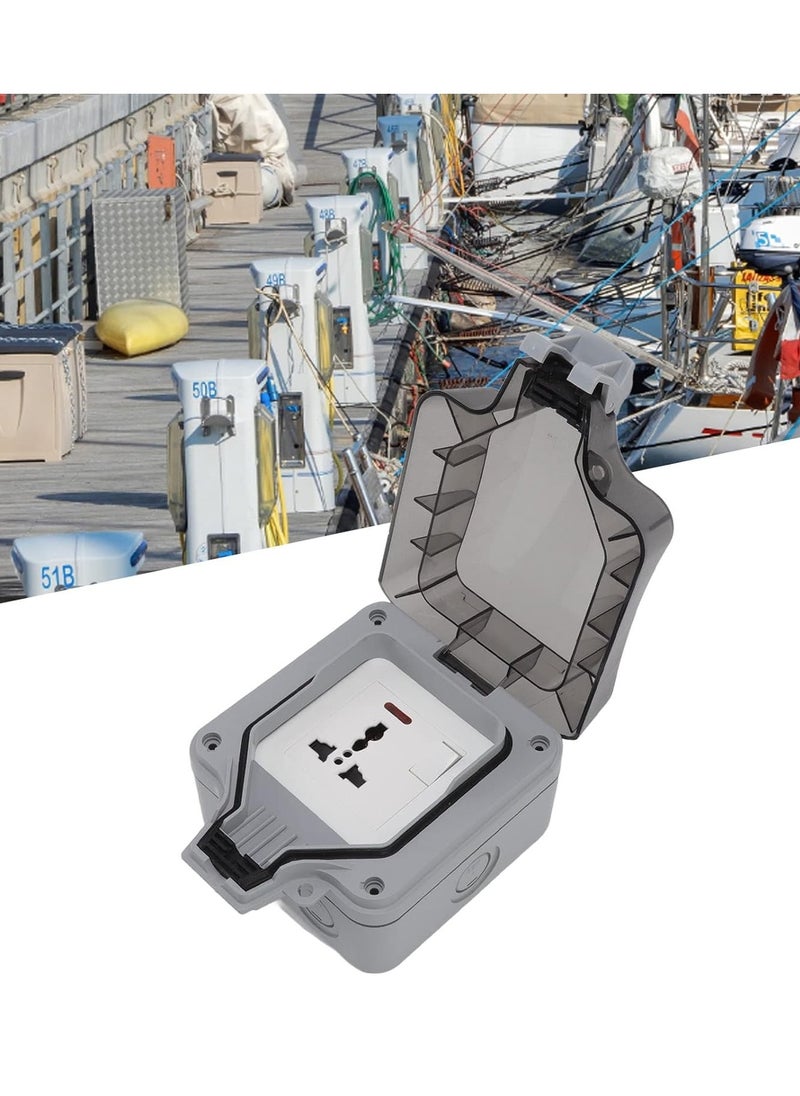 Outdoor Sockets Waterproof Single Socket 13A Outdoor Wall Weatherproof Plug Socket Box waterproof wall socket