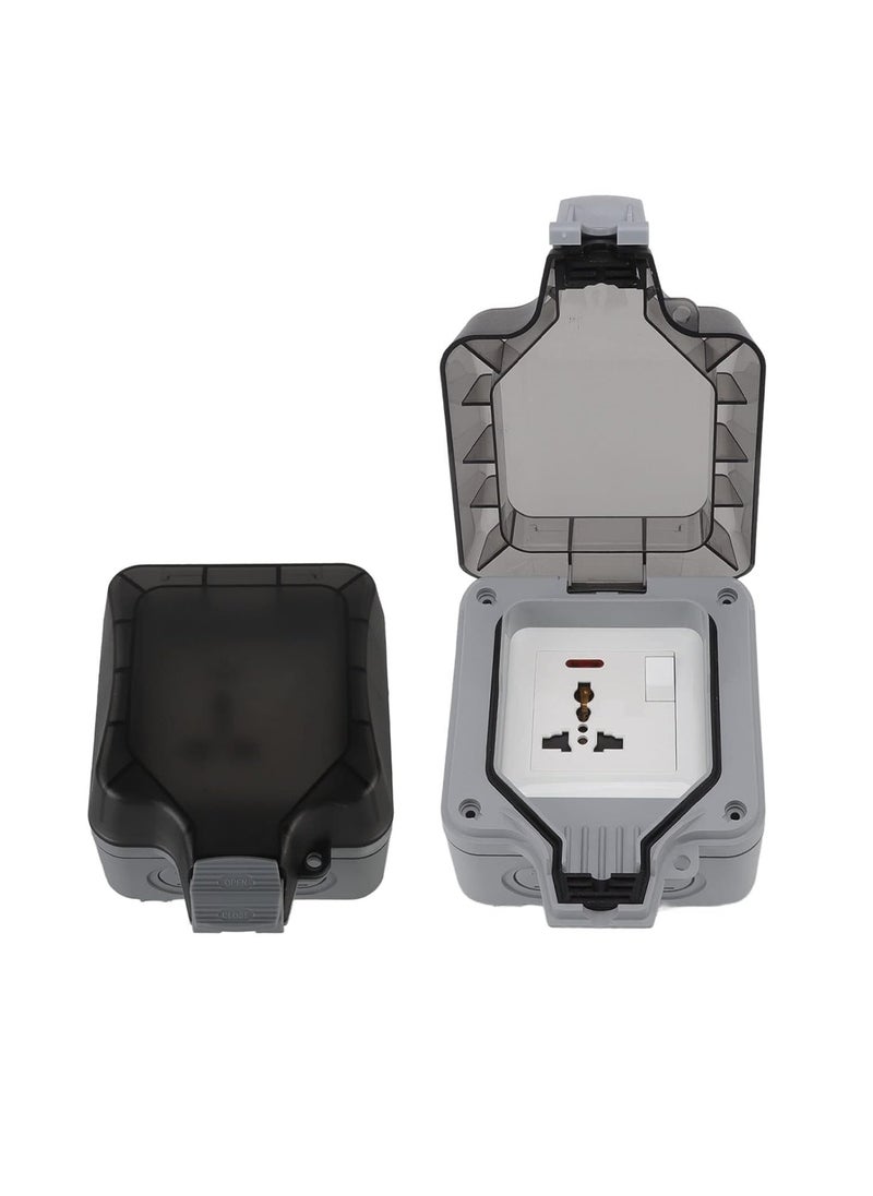 Outdoor Sockets Waterproof Single Socket 13A Outdoor Wall Weatherproof Plug Socket Box waterproof wall socket