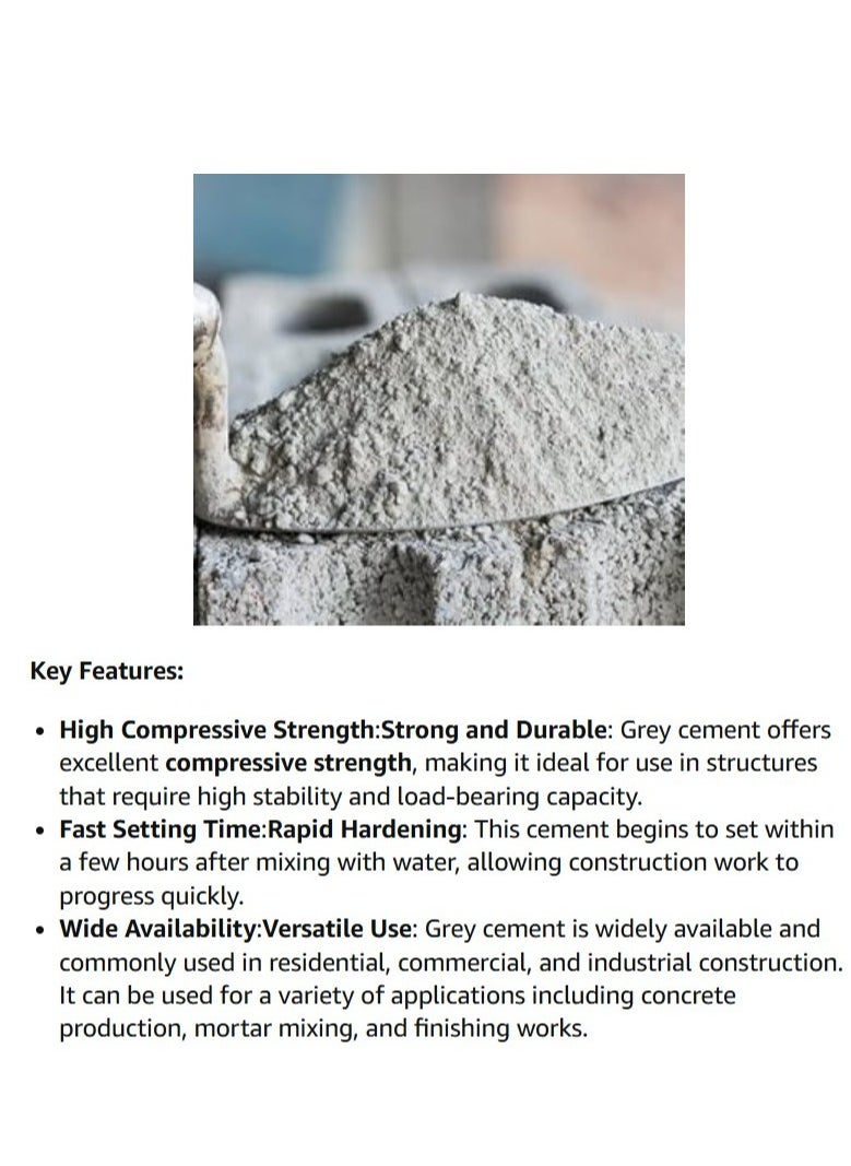 Grey Cement 10kg With  Bucket