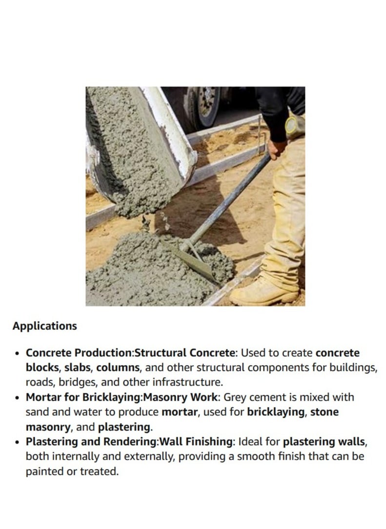 Grey Cement 10kg With  Bucket