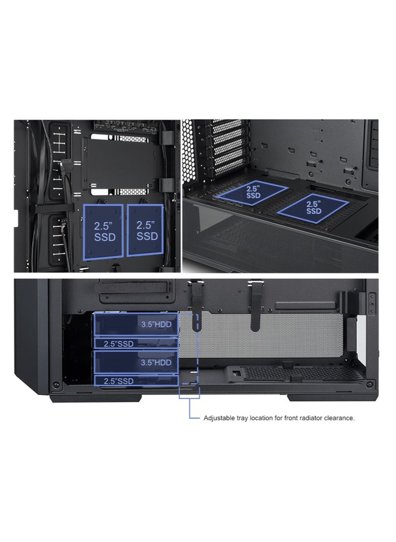 LANCOOL 216 Gaming Case WHITE, Airflow Focus, Supports ATX, Micro-ATX, MINI-ITX, and E-ATX, RISER CABLE | WHITE