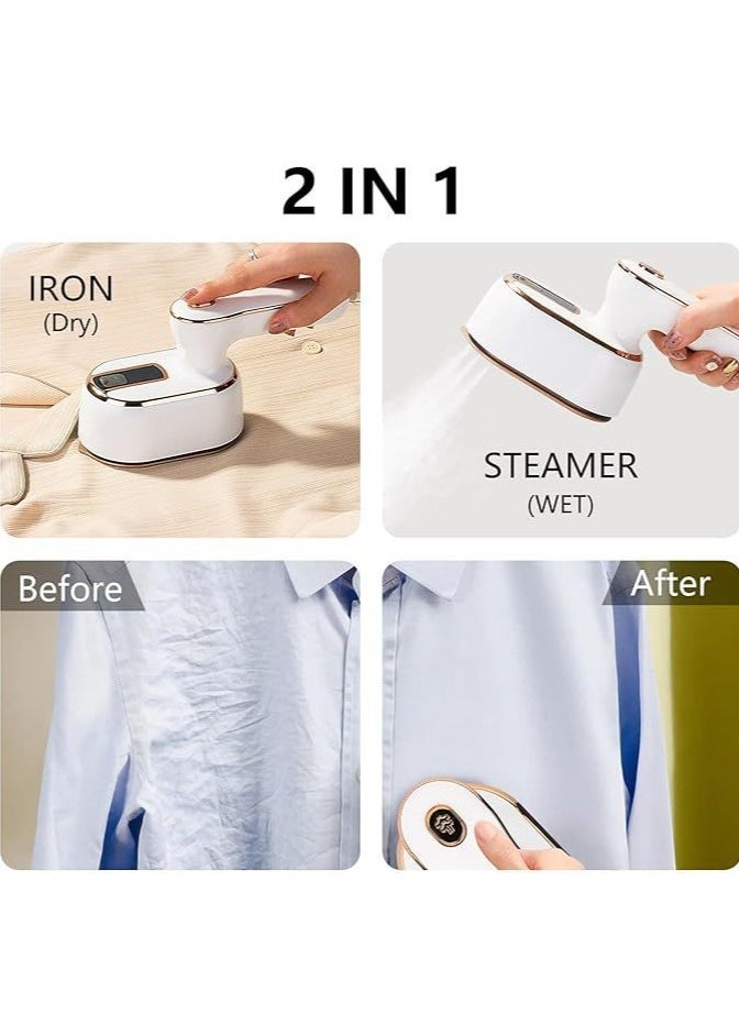 High-Power Steam Iron I  Dry And Wet Ironing Machine I 180°Swivel Handle I Portable Handheld Garment Steamer for Travel