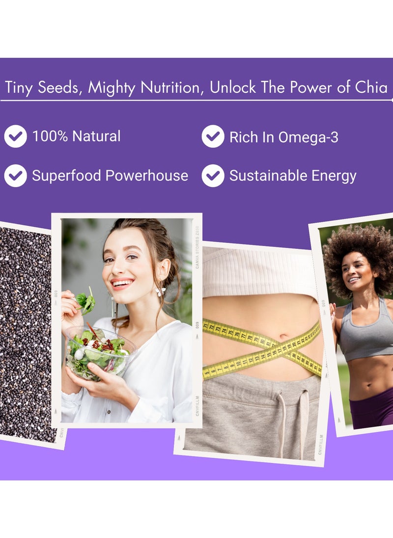 Chia seeds Raw Good for health weight loss daily diet super food 200gm Pack of 3