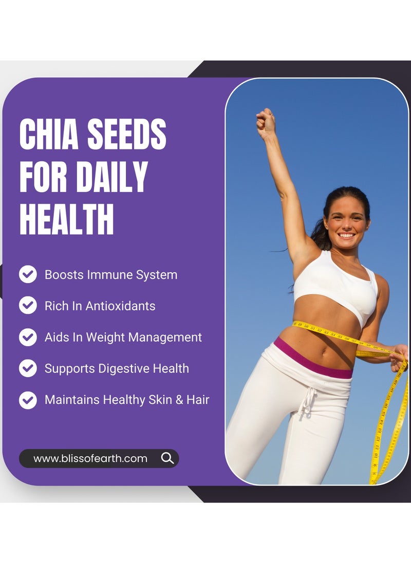 Chia seeds Raw Good for health weight loss daily diet super food 200gm Pack of 3