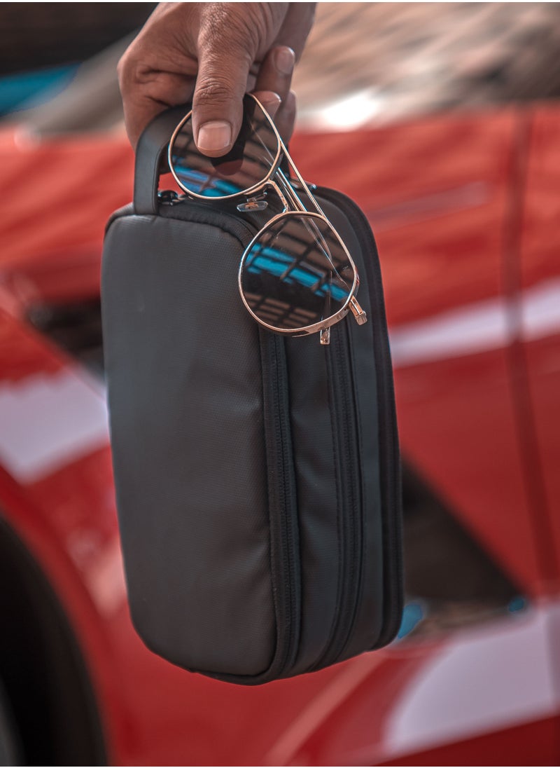 Elegant Pouch Travel In Style, Luxurious, Top Grade Material, Waterproof And Quick-Dry interior And Coating, Shock Resistance To Fall Off, Multifunctional Storage with Multi Pockets - Black