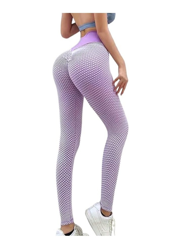 High Waist Push Up Sport Fitness Leggings for Women | Purple Activewear Leggings for Yoga, Gym, Workout & Jogging | Stylish & Supportive Activewear