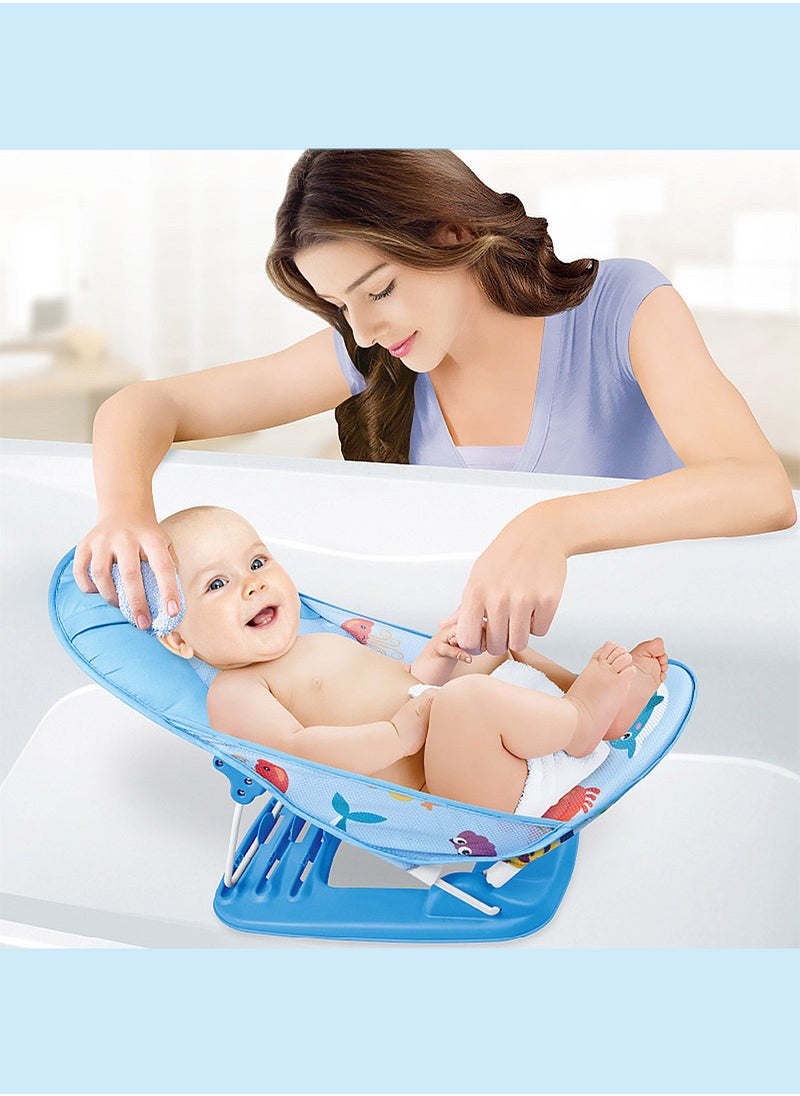Portable Foldable Baby Bath Chair Breathable Shower Baby Non-Slip Bath Chair 60*33*35cm