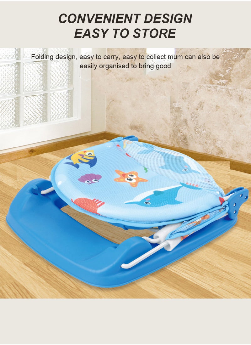 Portable Foldable Baby Bath Chair Breathable Shower Baby Non-Slip Bath Chair 60*33*35cm