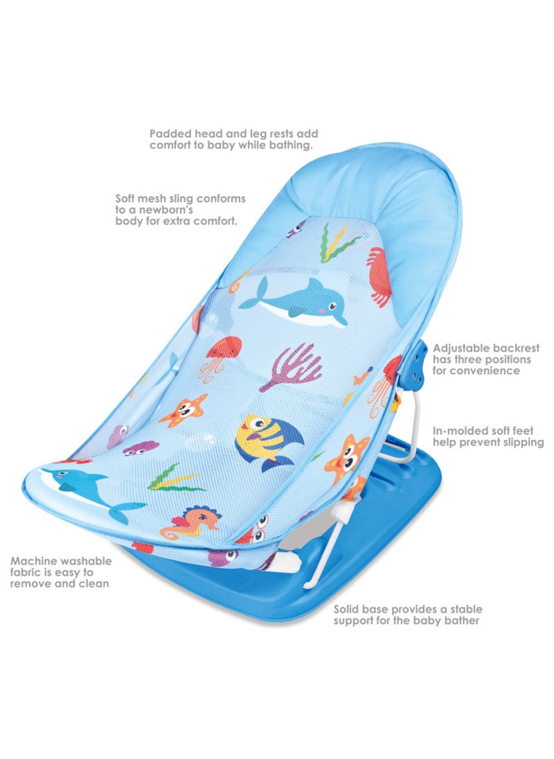 Portable Foldable Baby Bath Chair Breathable Shower Baby Non-Slip Bath Chair 60*33*35cm
