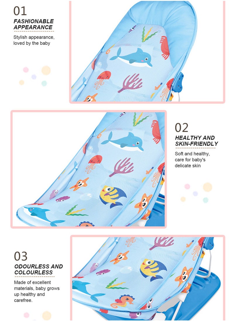 Portable Foldable Baby Bath Chair Breathable Shower Baby Non-Slip Bath Chair 60*33*35cm