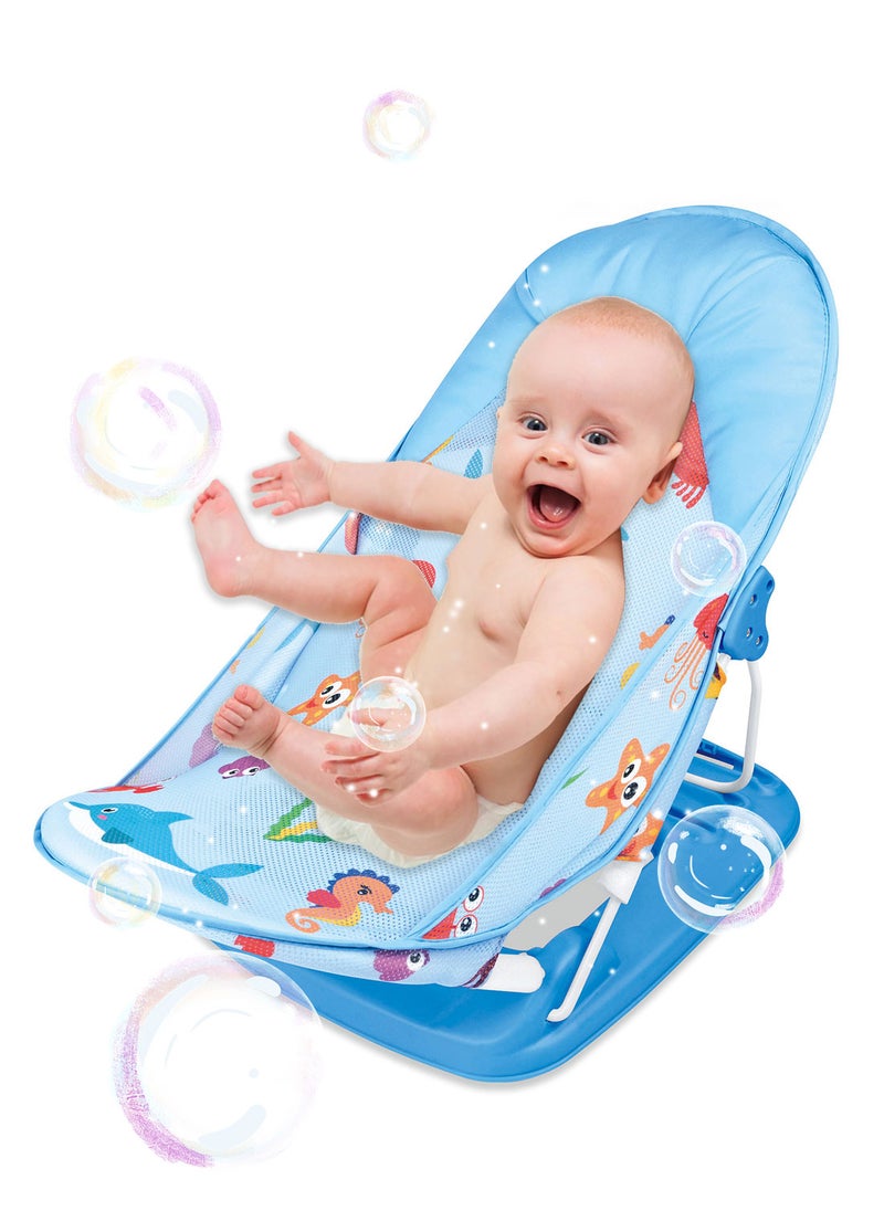 Portable Foldable Baby Bath Chair Breathable Shower Baby Non-Slip Bath Chair 60*33*35cm