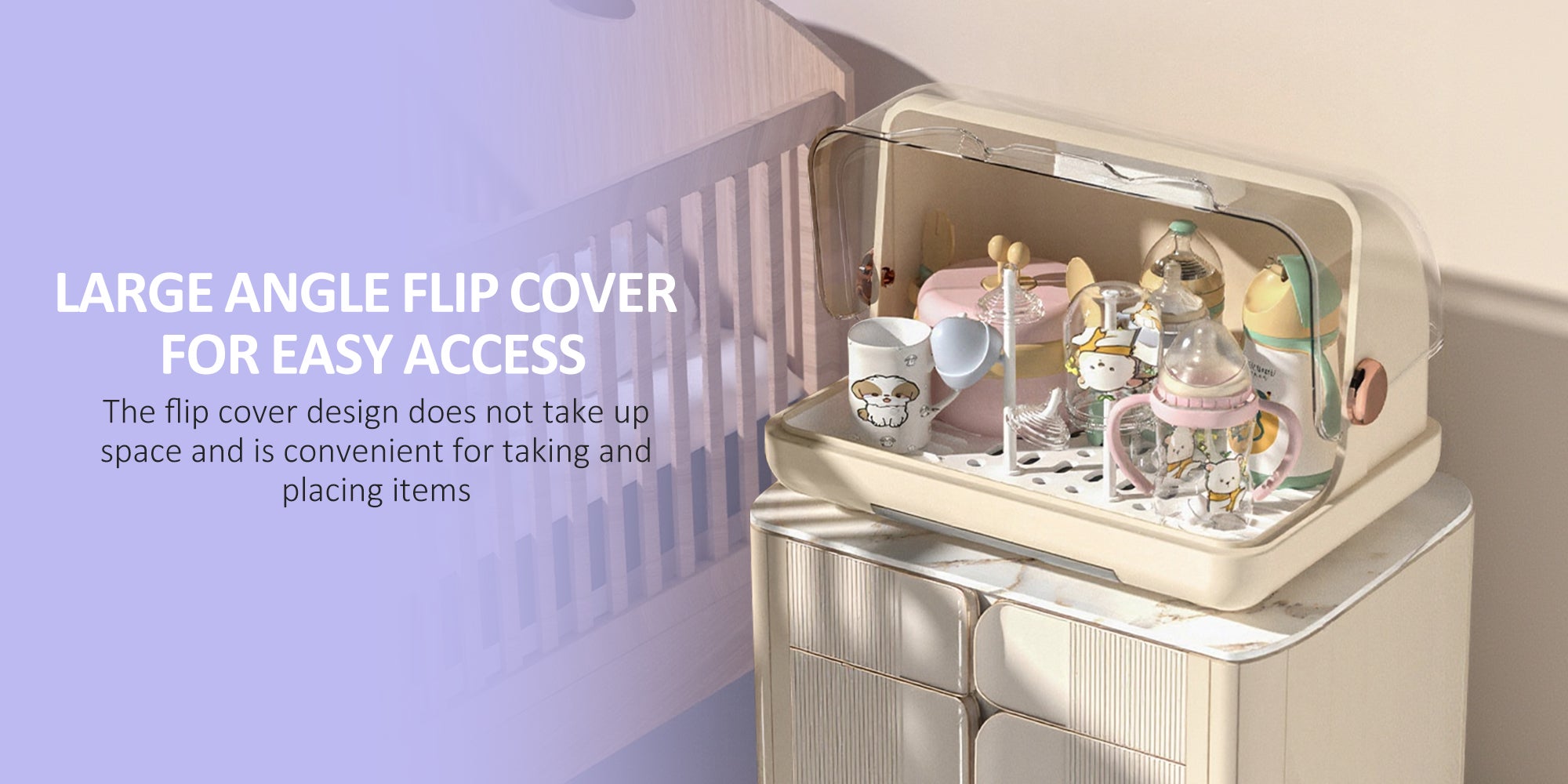 Baby Bottle Dryer Rack With Removable Water Tray Nursing Baby Bottle Storage Box Countertop Rack For Toddler Bottles And Storage Box