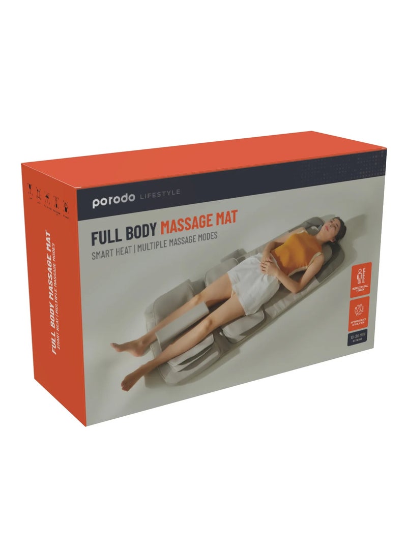 Full Body Massage Mattress Smart Heat and Multiple Massage Modes - Grey