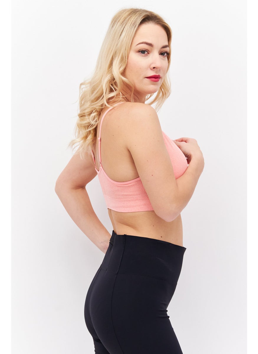 Women 3pc Sportswear Fit Training Bralette, Pink