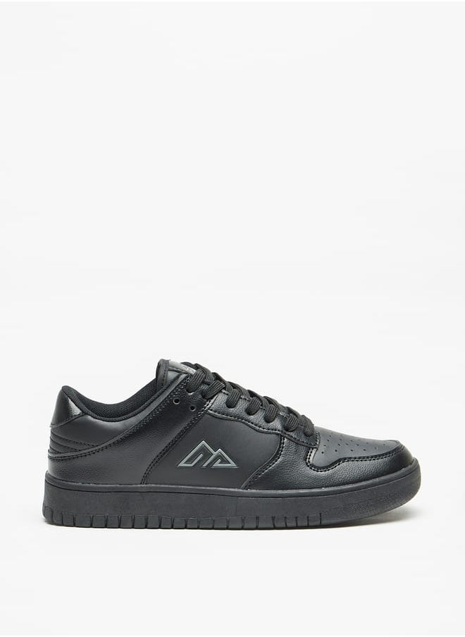 Womens Textured Lace-Up Sneakers