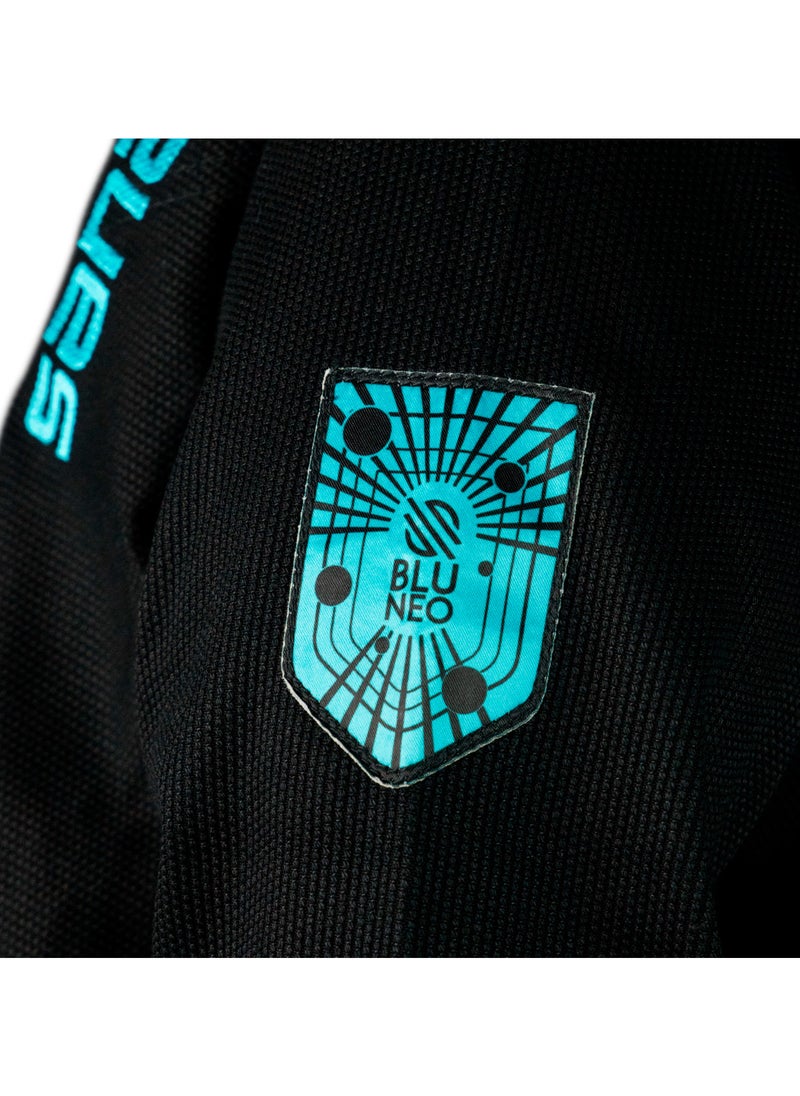 Future Legends BJJ Gi for Kids | Premium Youth Brazilian Jiu Jitsu Gi with FREE White Belt | Lightweight & Durable Jiu Jitsu Kimono for Children and Youth (BLACK/BLUE, K2)