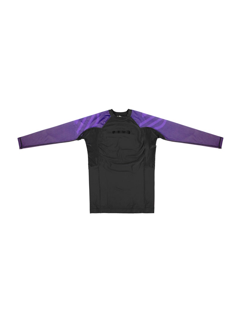 Sanabul Essential Long Sleeve Compression Shirts for Men | MMA BJJ Athletic Compression Shirt | Men Cross Training Rashguard (2X-Large, Purple)