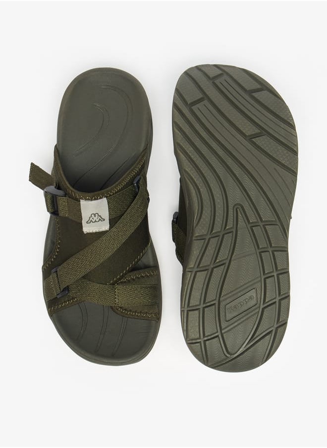 Mens Solid Slip-On Sports Sandals With Cushioning