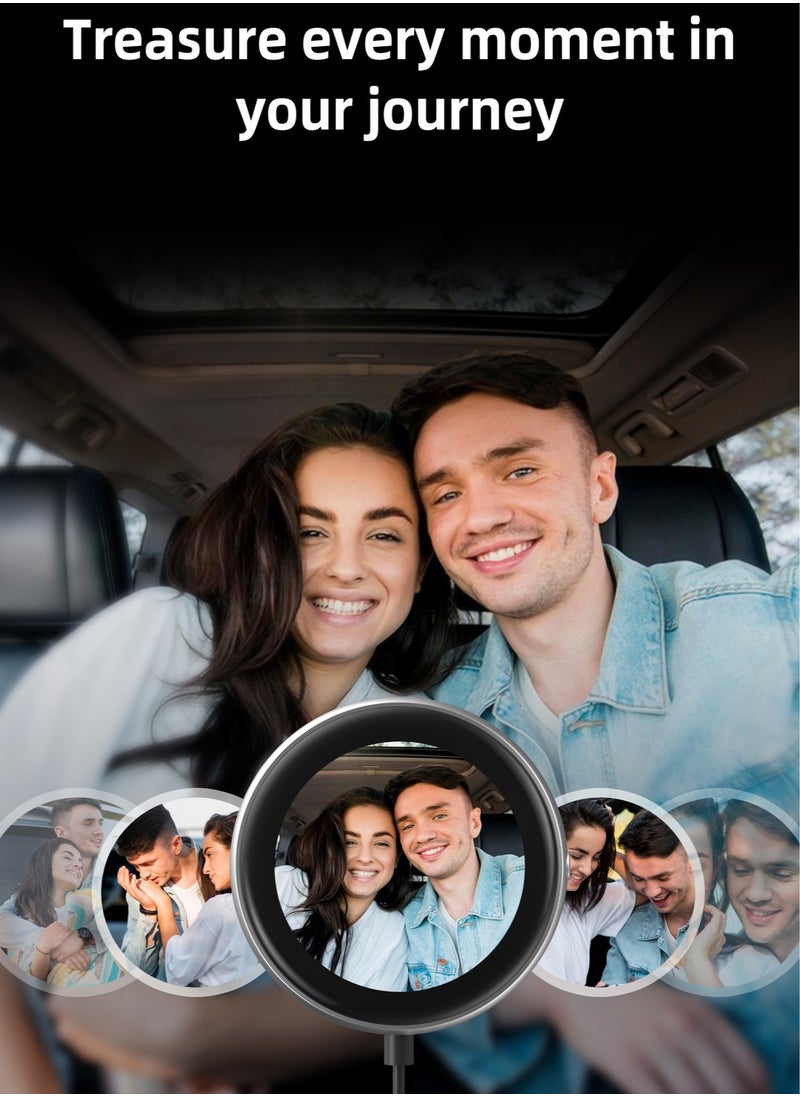 Wireless CarPlay Adapter with 1.6-Inch Screen, Wired to Wireless CarPlay Converter Compatible with Android & iOS, Multifunctional Display for Car Frame & Music Cover, Stable and Easy Connection, Fits 99% of Cars ﻿ ﻿