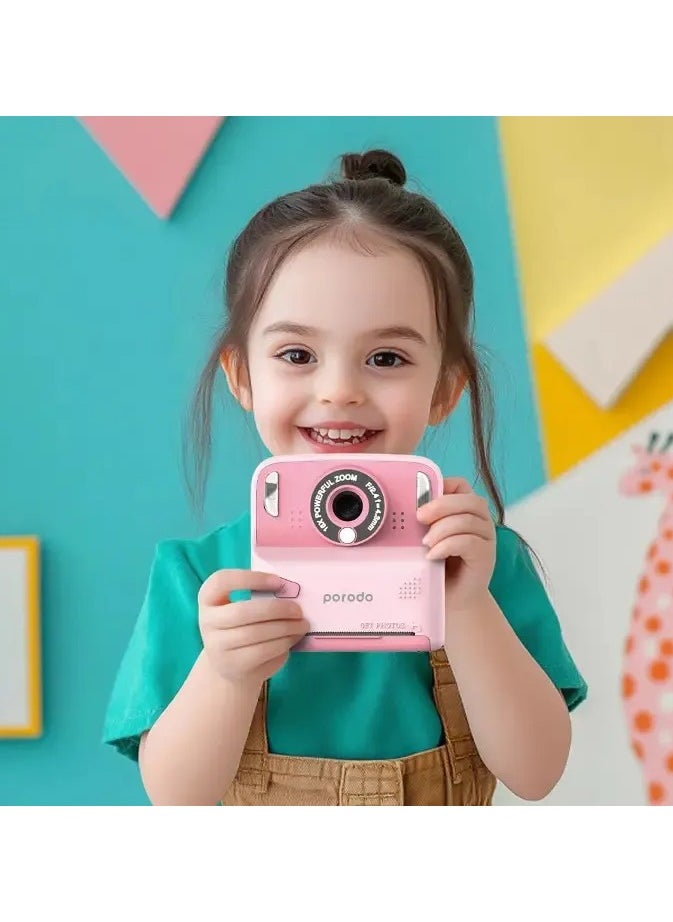 Kids Thermal Printing Instant Camera with Selfie Mirror and 320 x 240 Screen Resolution / Type-C Charging Port & 2.4