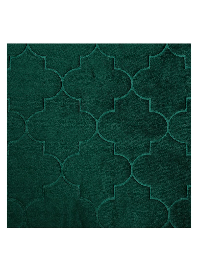 Pack of 2 Prayer Mats 70x110cm Anti-Slip Velvet Top Islamic Prayer Rugs for Gifting New Dome Design Thick Padded Sajadah Prayer Mat for Couples Men Women Eid Gift Ramadan Prayer Mat Maroon/Green