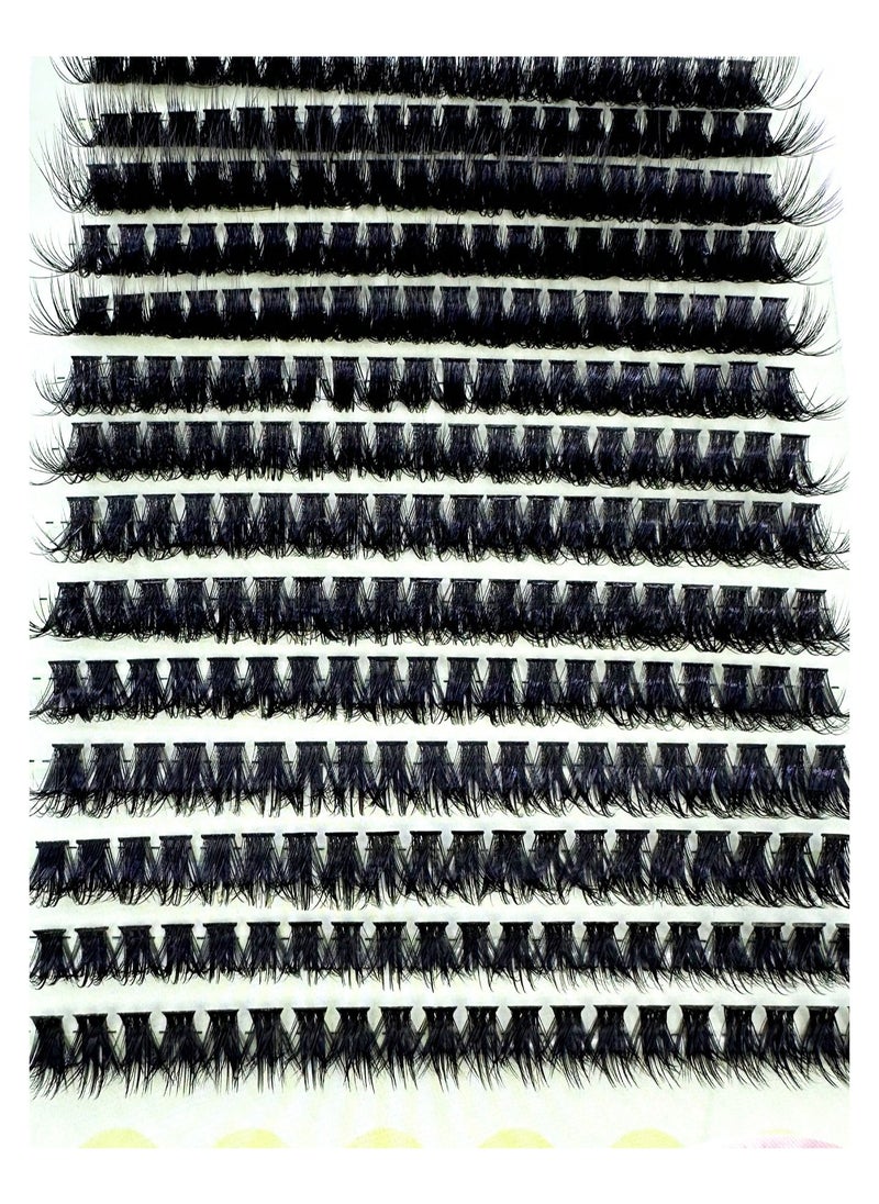 280Pcs 80D Curling Eyelashes Natural Eyelashes Curly Soft， Fluffy Messy Faux False Eyelashes DIY Personalized Eyelashes Reusable for Make up