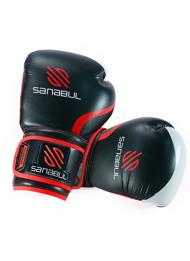 Essential Gel Boxing Gloves | Pro-Tested Kickboxing Gloves for Men and Women | Ideal for Boxing, MMA, Muay Thai, and Heavy Bag Training Black/Red