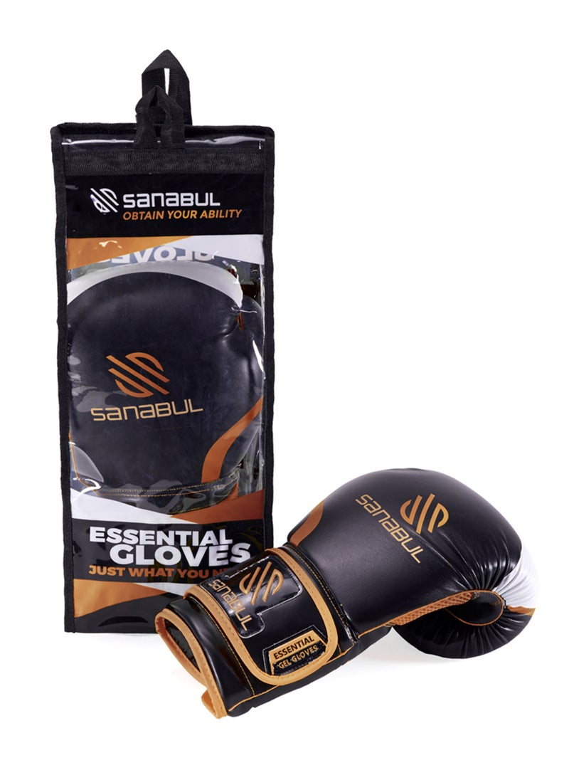 Essential Gel Boxing Gloves | Pro-Tested Kickboxing Gloves for Men and Women | Ideal for Boxing, MMA, Muay Thai, and Heavy Bag Training Black/Copper