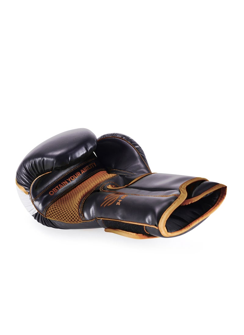 Essential Gel Boxing Gloves | Pro-Tested Kickboxing Gloves for Men and Women | Ideal for Boxing, MMA, Muay Thai, and Heavy Bag Training Black/Copper