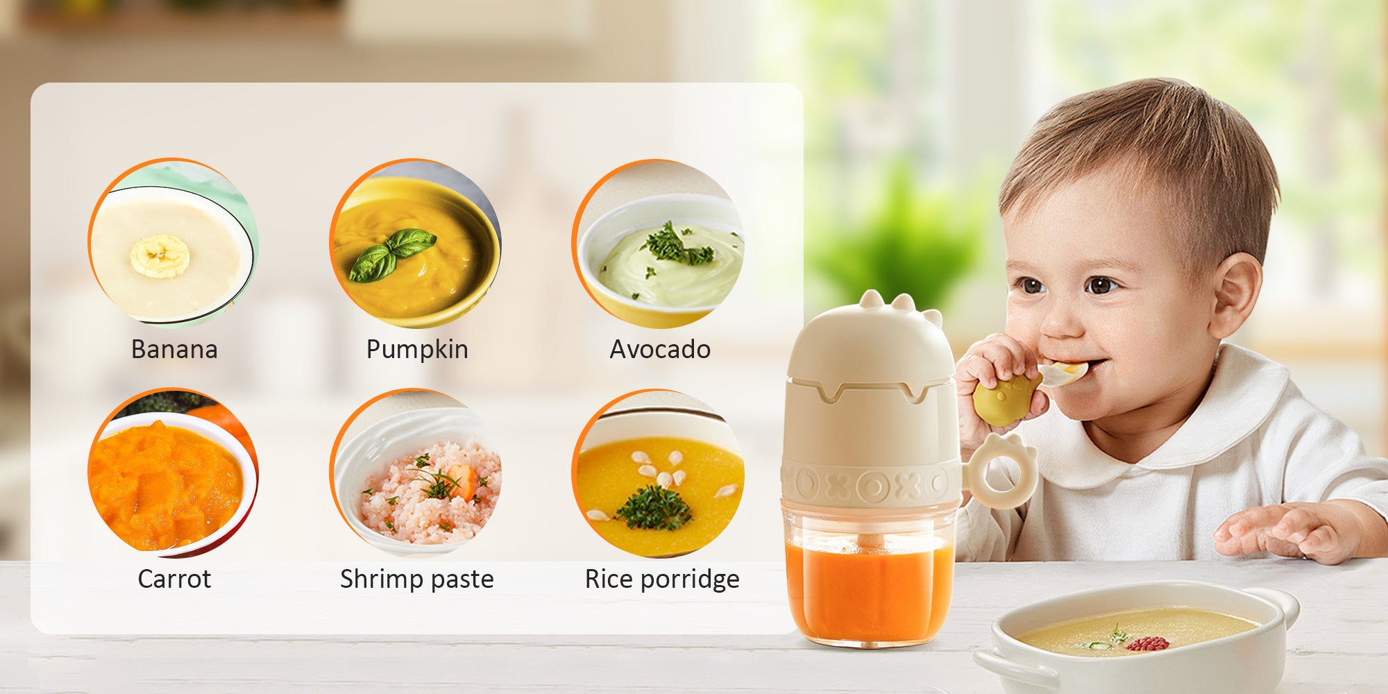 Baby Food Processor Toddler Food Maker Food Blender for Newborn Food Grinder Masher
