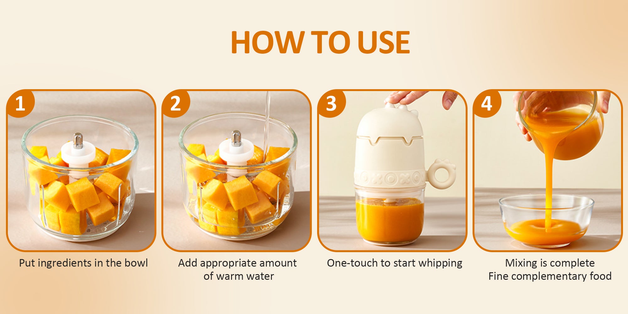 Baby Food Processor Toddler Food Maker Food Blender for Newborn Food Grinder Masher