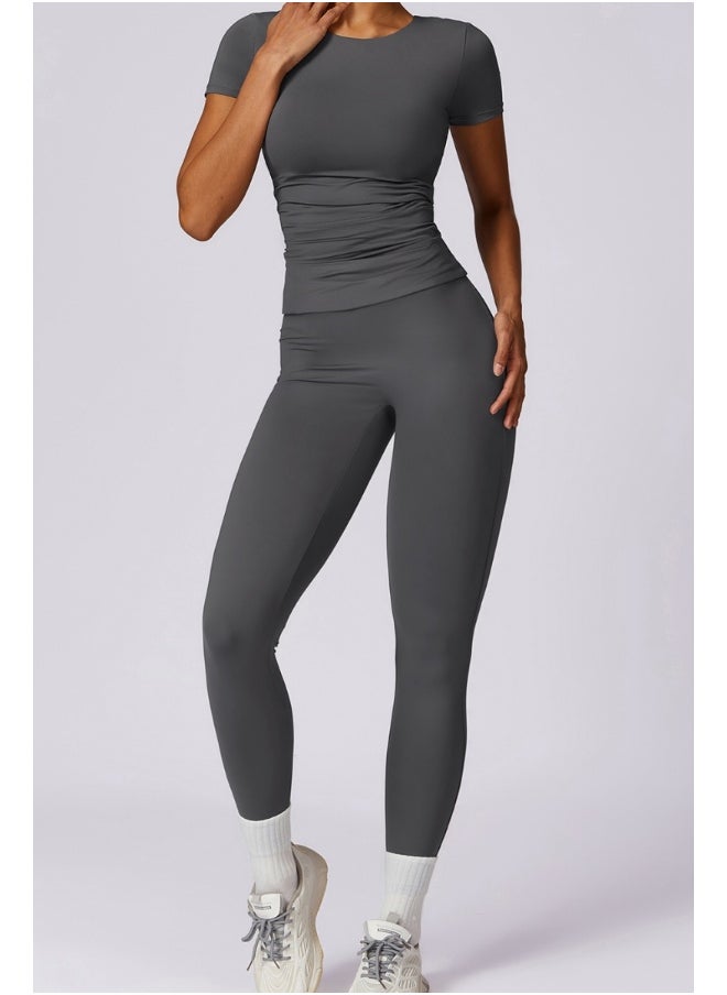 KAWN YOGA Womens Short Sleeves Shirt.