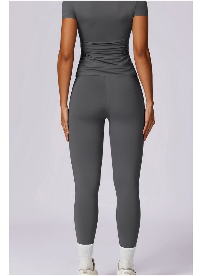 KAWN YOGA Womens Short Sleeves Shirt.