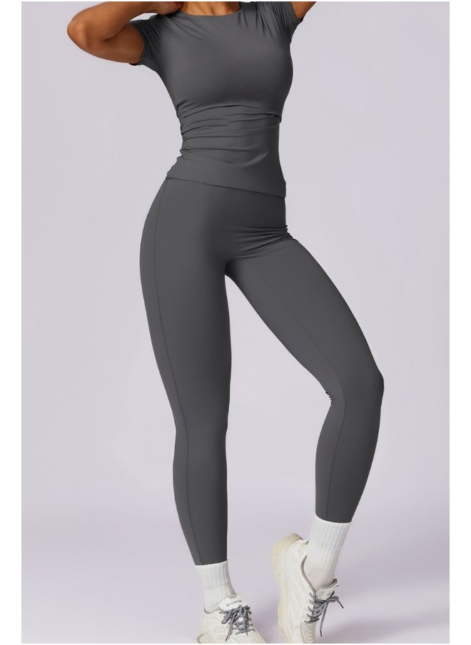 KAWN YOGA Womens Short Sleeves Shirt.