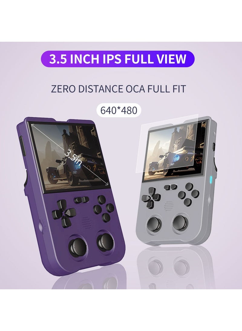 XU10 retro handheld game console, children's game console, supports 12 languages including Arabic, 3.5-inch IPS screen, 64GB TF card pre installed with 8000 games