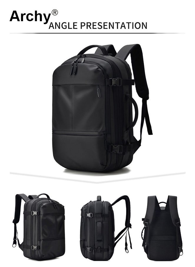 Fits 17-Inch Laptop Backpack Business Backpack 3-in-1 Scalable Capacity College Bookbag for Work School