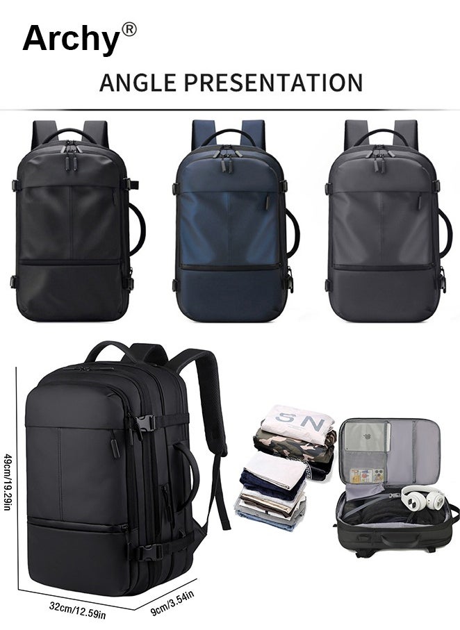 Fits 17-Inch Laptop Backpack Business Backpack 3-in-1 Scalable Capacity College Bookbag for Work School