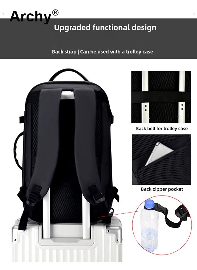 Fits 17-Inch Laptop Backpack Business Backpack 3-in-1 Scalable Capacity College Bookbag for Work School