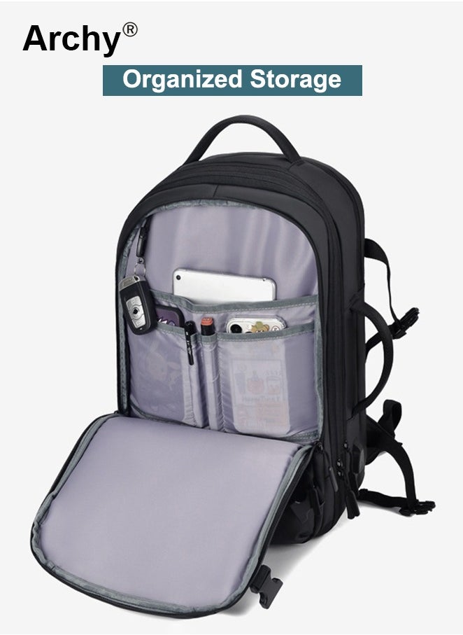 Fits 17-Inch Laptop Backpack Business Backpack 3-in-1 Scalable Capacity College Bookbag for Work School