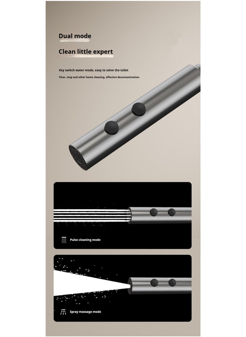 Piano Key Shower Faucet Set Gray Digital Display Shower System 4 Function Bathroom Rain Shower Combo Set Brass Bathtub Faucet With 3 Mode Hand Shower And Bidet Sprayer