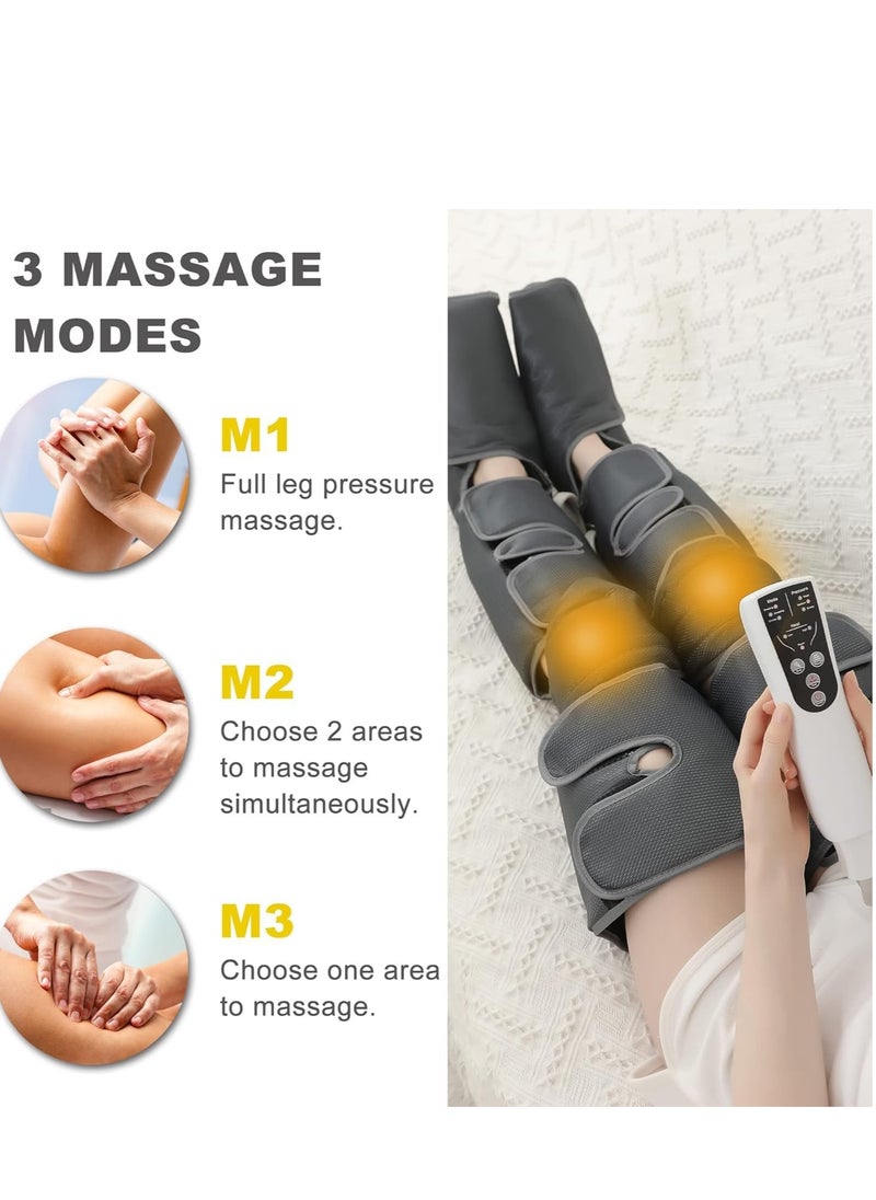 Leg Massager for Circulation and Pain Relief, Air Compression Foot Calf Thigh Massage