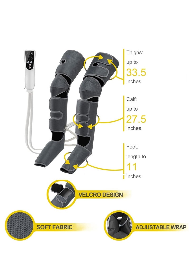 Leg Massager for Circulation and Pain Relief, Air Compression Foot Calf Thigh Massage