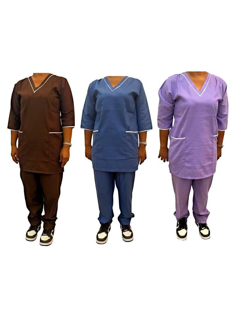 Housemaid Uniform Maid Nanny Scrub Suit 3 piece set