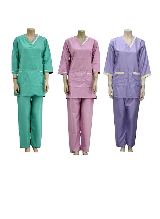 Housemaid Uniform Maid Nanny Scrub Suit 3 piece set