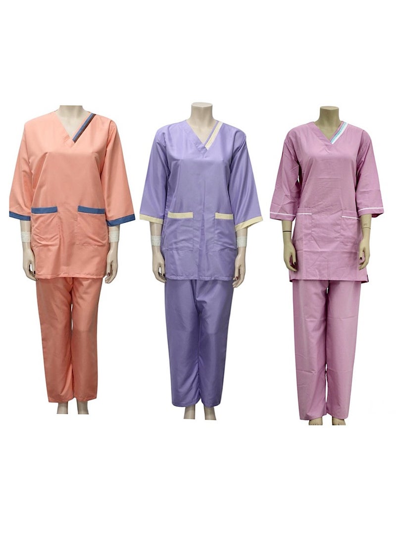 Housemaid Uniform Maid Nanny Scrub Suit 3 piece set