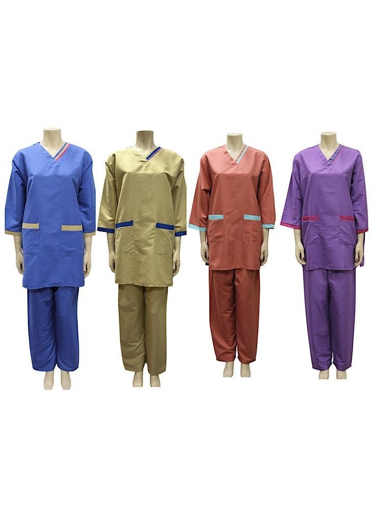 Housemaid Uniform Maid Nanny Scrub Suit 4 piece set