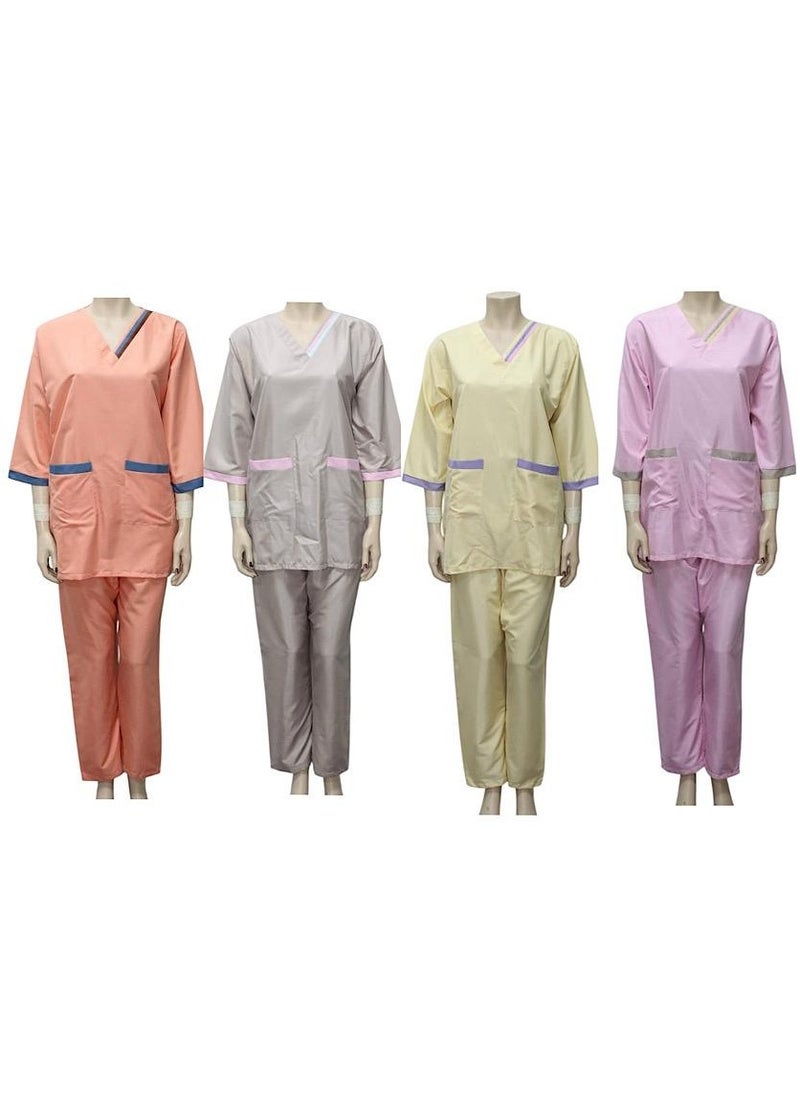 Housemaid Uniform Maid Nanny Scrub Suit 4 piece set