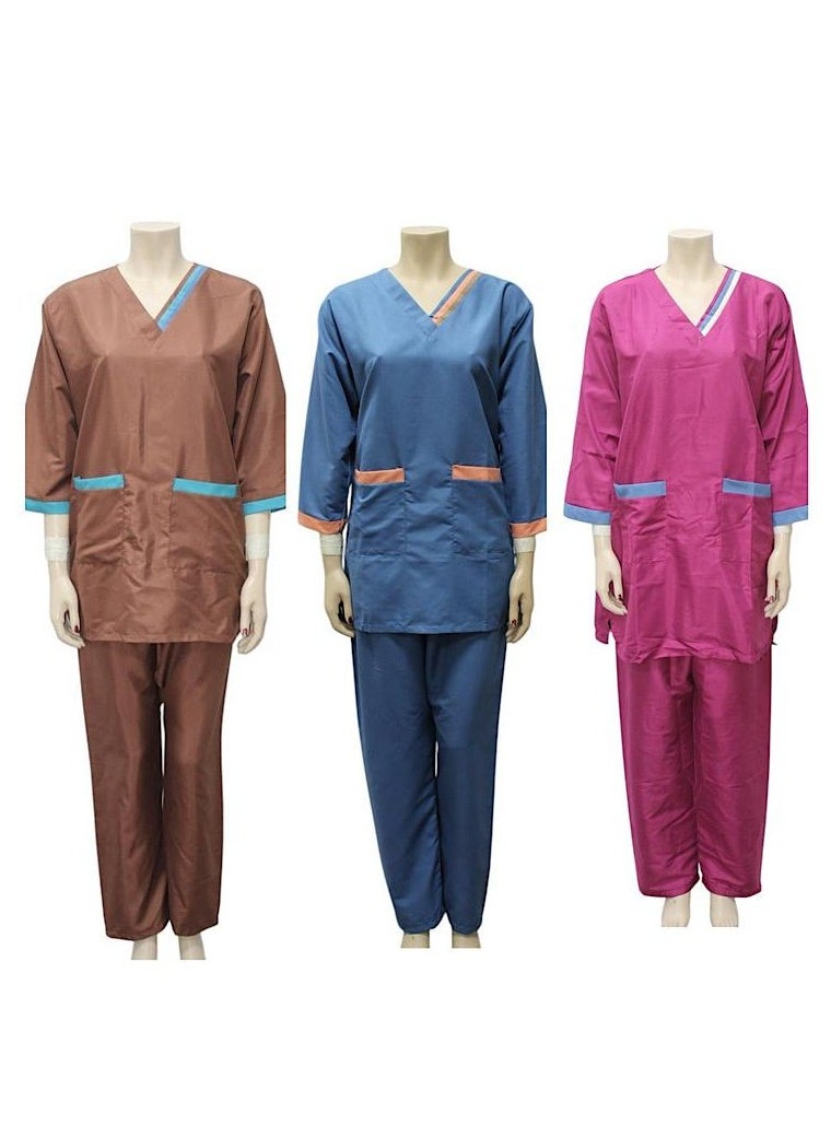 Housemaid Uniform Maid Nanny Scrub Suit 3 piece set
